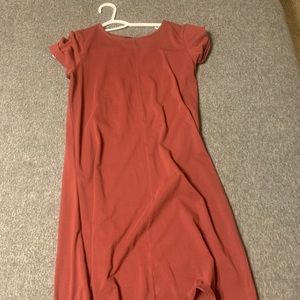 Roolee maroon t-shirt dress